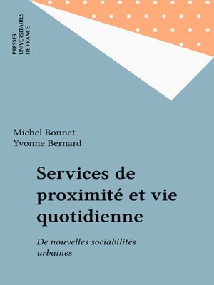 cover image of Services de proximité et vie quotidienne